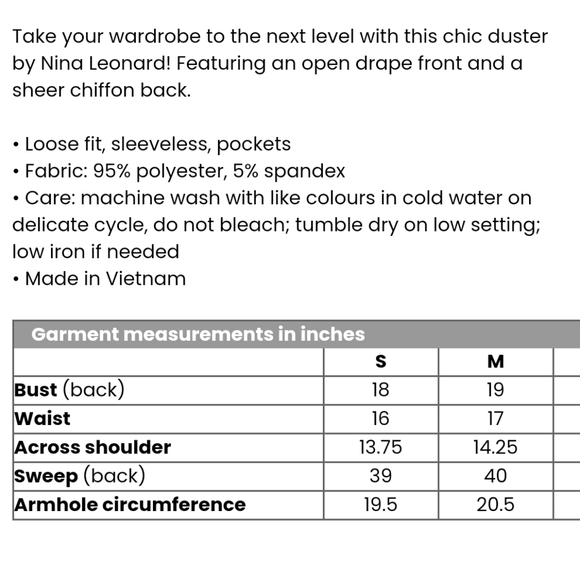 New Sheer Duster Vest - Picture 7 of 12